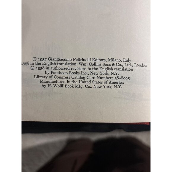 1958 Doctor Zhivago By Boris Pasternak Hardcover First English Edition Pantheon - Picture 6 of 16